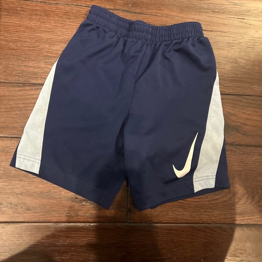 Nike Dark Blue Kids' Shorts with Light Blue Accents
